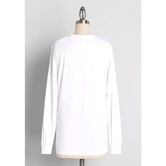 Size XL ModCloth pug dog Holiday Christmas Long Sleeve Thick Sweatshirt T Shirt - Picture 3 of 3